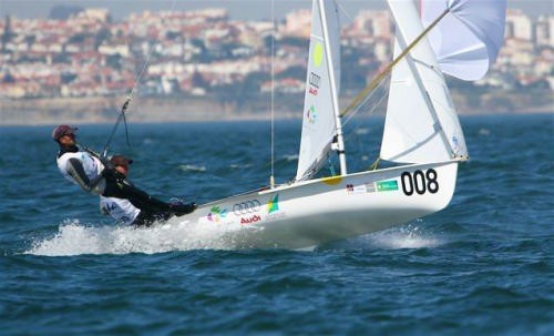 Nathan Wilmot and Malcolm Page (470) competing at the ISAF World Sailing Championship 2007. Is there really a need for two doublehanded dinghy classes in a six event mens event slate? © Joao Ferrand/JFF 